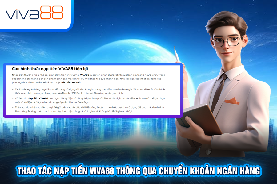 Nạp tiền Viva88 qua ngân hàng